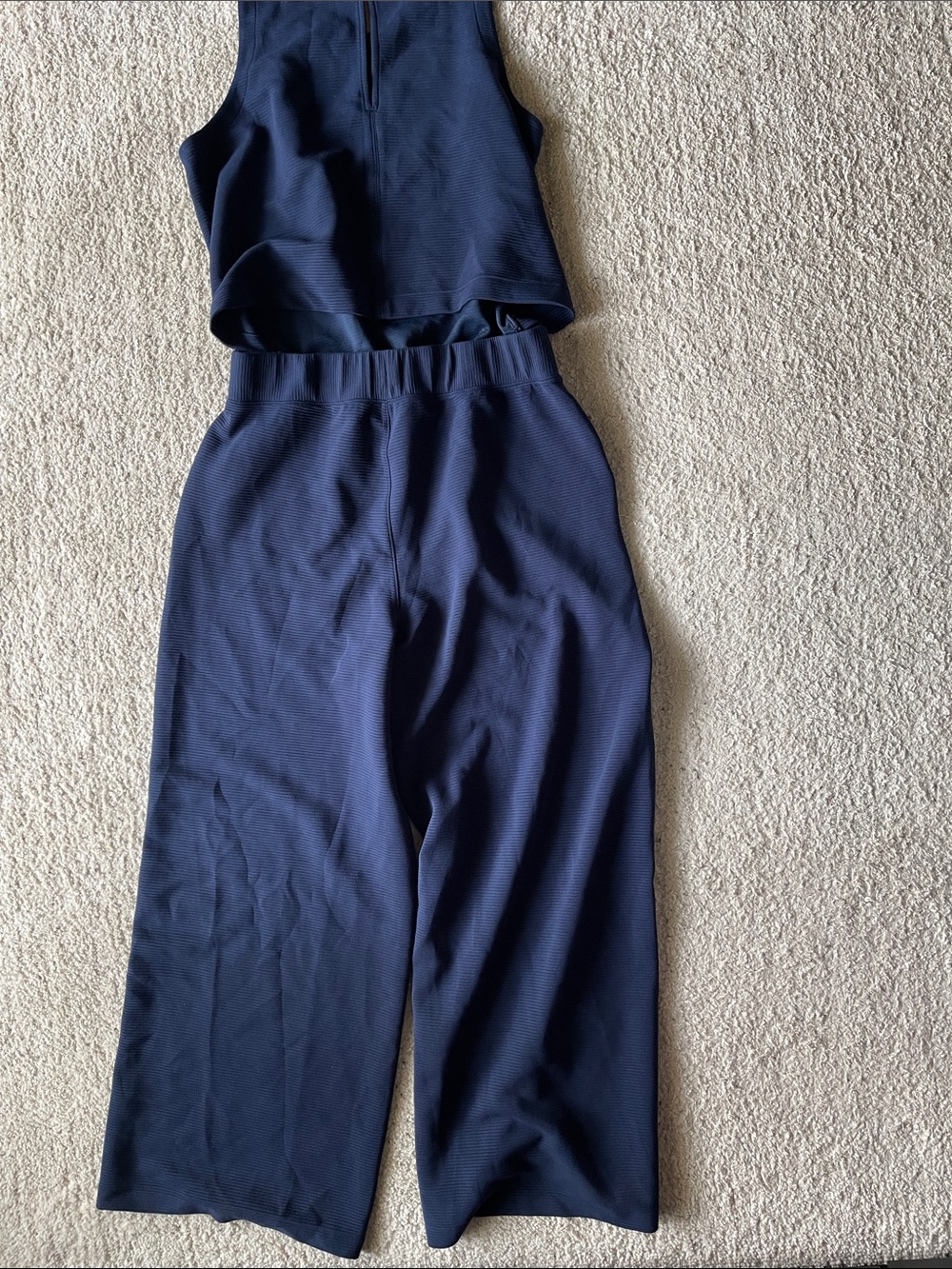 Spanx Airessentials French Rib Jumpsuit in Timeless Navy Blue - Picture 6 of 8